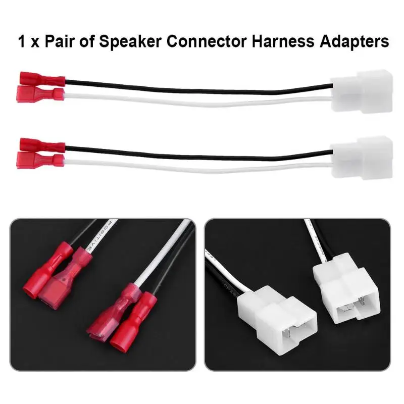 Audio Jumper Wire - 1 Pair Auto Car Speaker Connector
