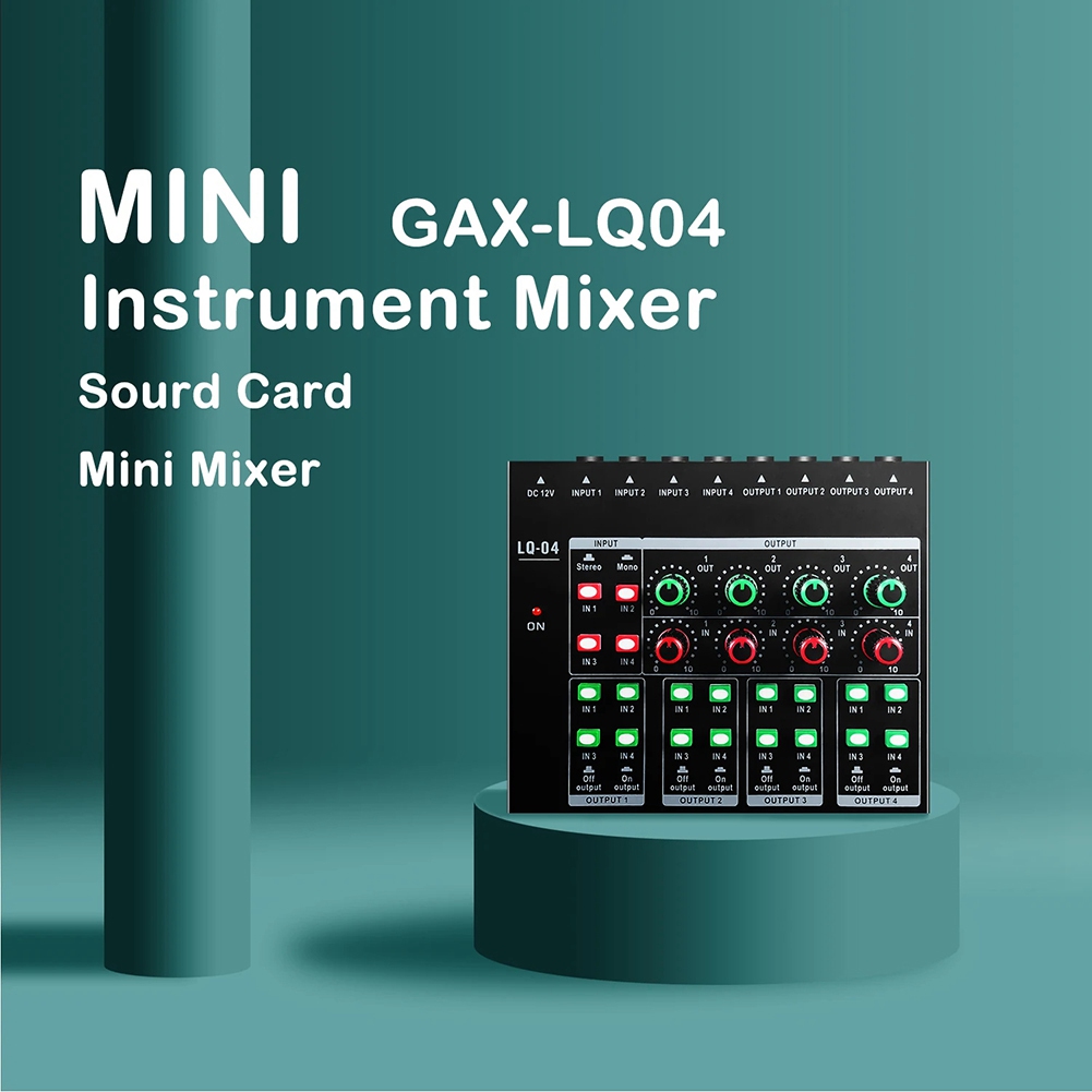 (MEOF] -LQ04 4-Channel Mixer 4 - Audio Interface ulasan dan harga