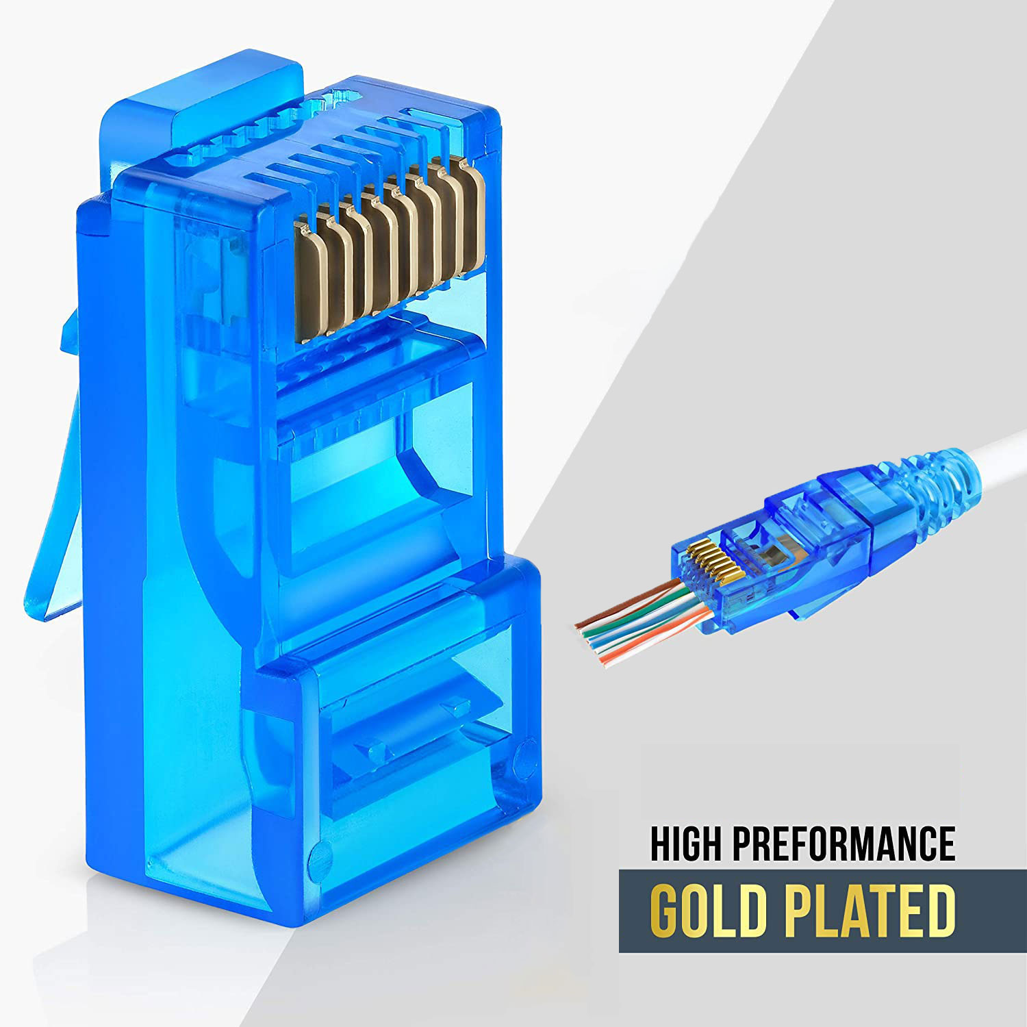 50PCS RJ45 Cat6 Pass Through C - Rj45 Jack ulasan dan harga