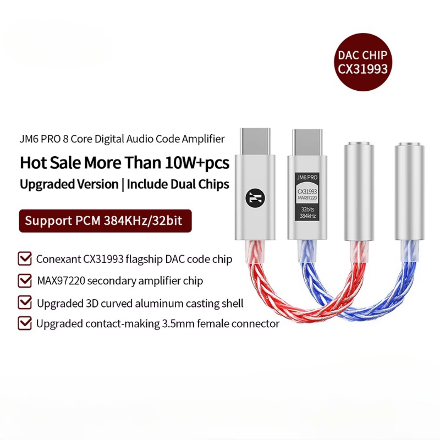JCALLY JM6 Pro Type-C to 3.5mm - Headphone Parts ulasan dan harga