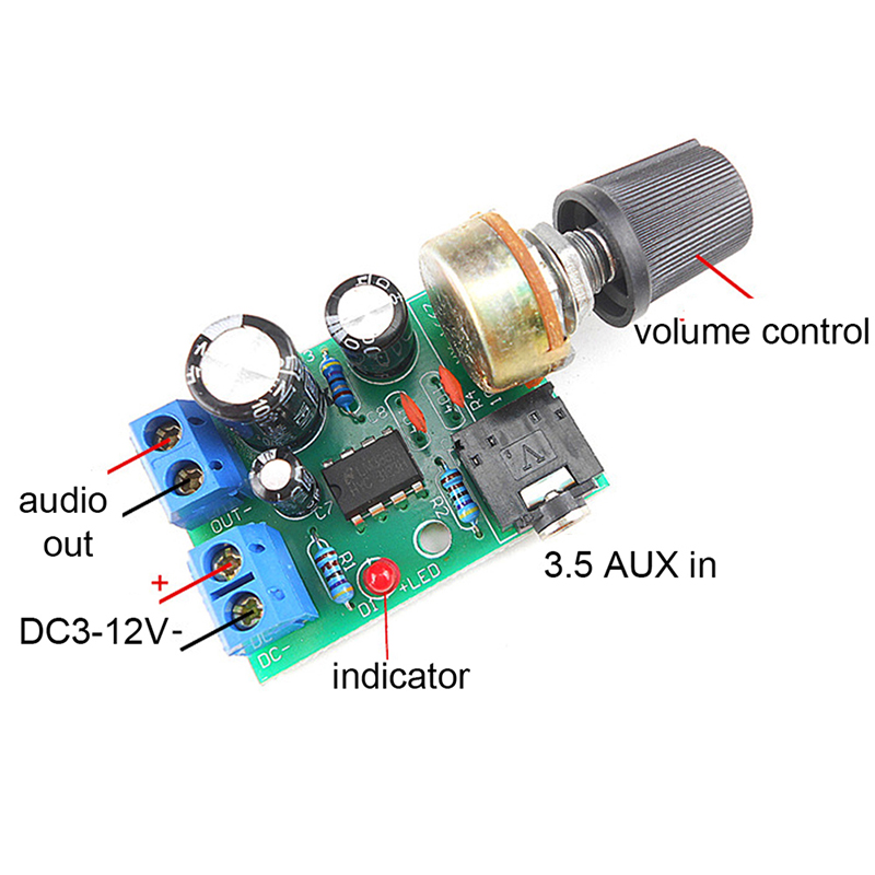 【C】LM386 10W Audio Amplifier B - Volume Control Board ulasan dan harga