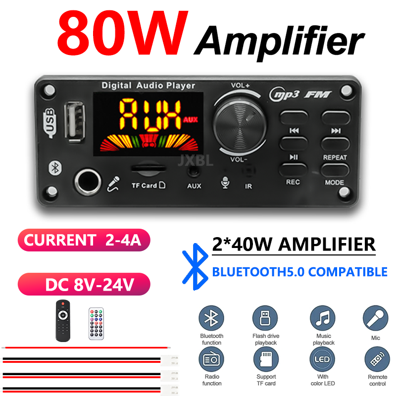 80W Bluetooth 5.0 MP3 Decoder  - Dac Board ulasan dan harga
