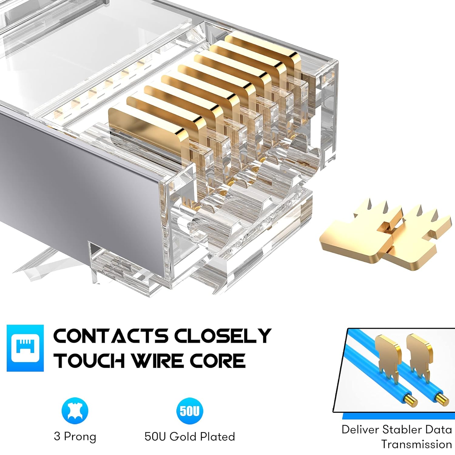 ZoeRax 50-Pack Shielded RJ45 C - Rj45 Jack ulasan dan harga