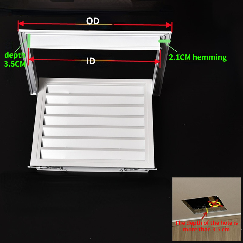 Aluminum alloy exhaust shutter - Ventilation Grille Aluminum ulasan dan harga