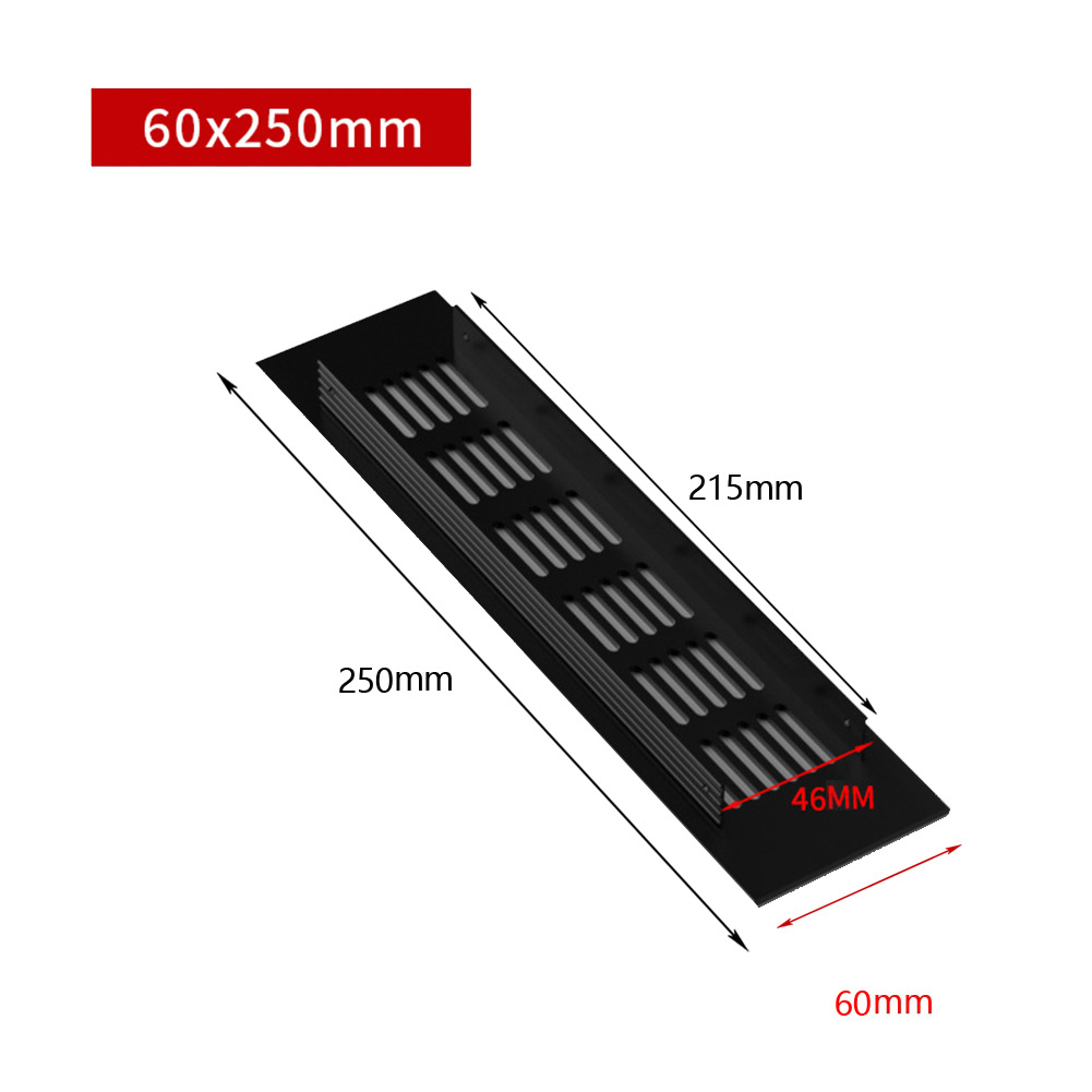 60mm Aluminium Rectangular Cab - Ventilation Grille Aluminum ulasan dan harga