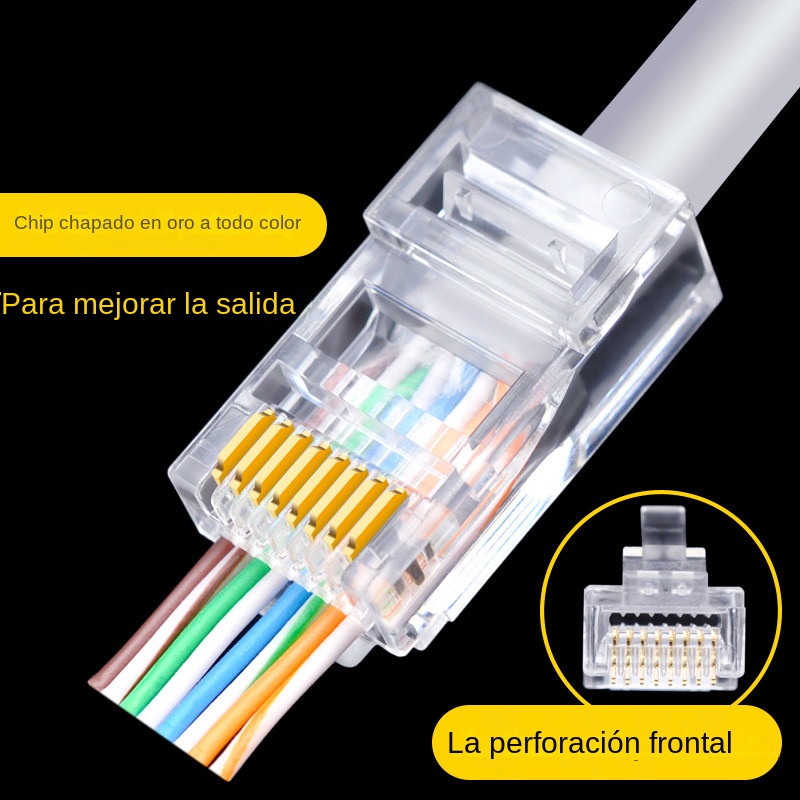 100pcs RJ45 Cat6 Cat5e Pass Th - Rj45 Jack ulasan dan harga